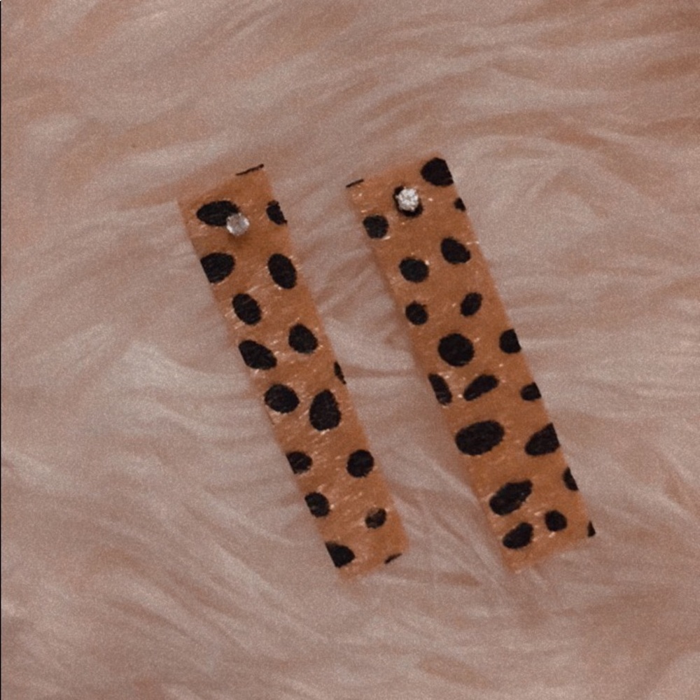 set of 3 cheetah earrings
